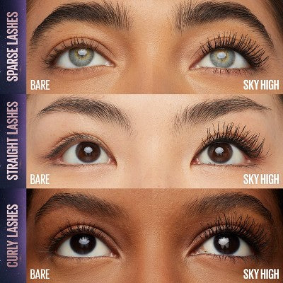 Maybelline Lash Sensational Sky High Lengthening Mascara Washable Cosmic Black 0.24 fl oz - Imperfect Box - Image 3