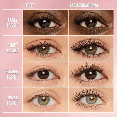 Maybelline Lash Waterproof Sensational Lengthening Mascara Blackest Black 0.32 fl oz - Imperfect Box - Image 3