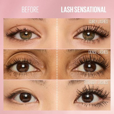 Maybelline Lash Waterproof Sensational Lengthening Mascara Blackest Black 0.32 fl oz - Imperfect Box - Image 7