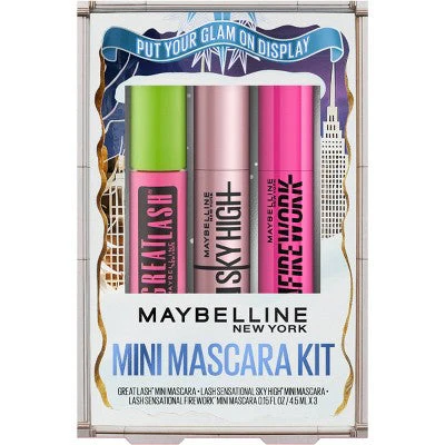 Maybelline Mini Mascara Holiday Gift Set with Great Lash 3pc - Imperfect Box