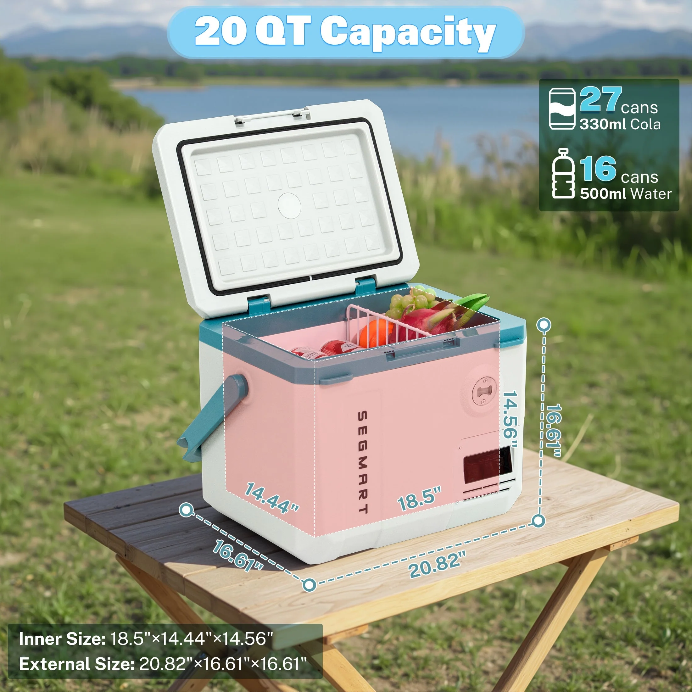 MC20 Portable Car Fridge (45W 19L) for Camping - Image 2