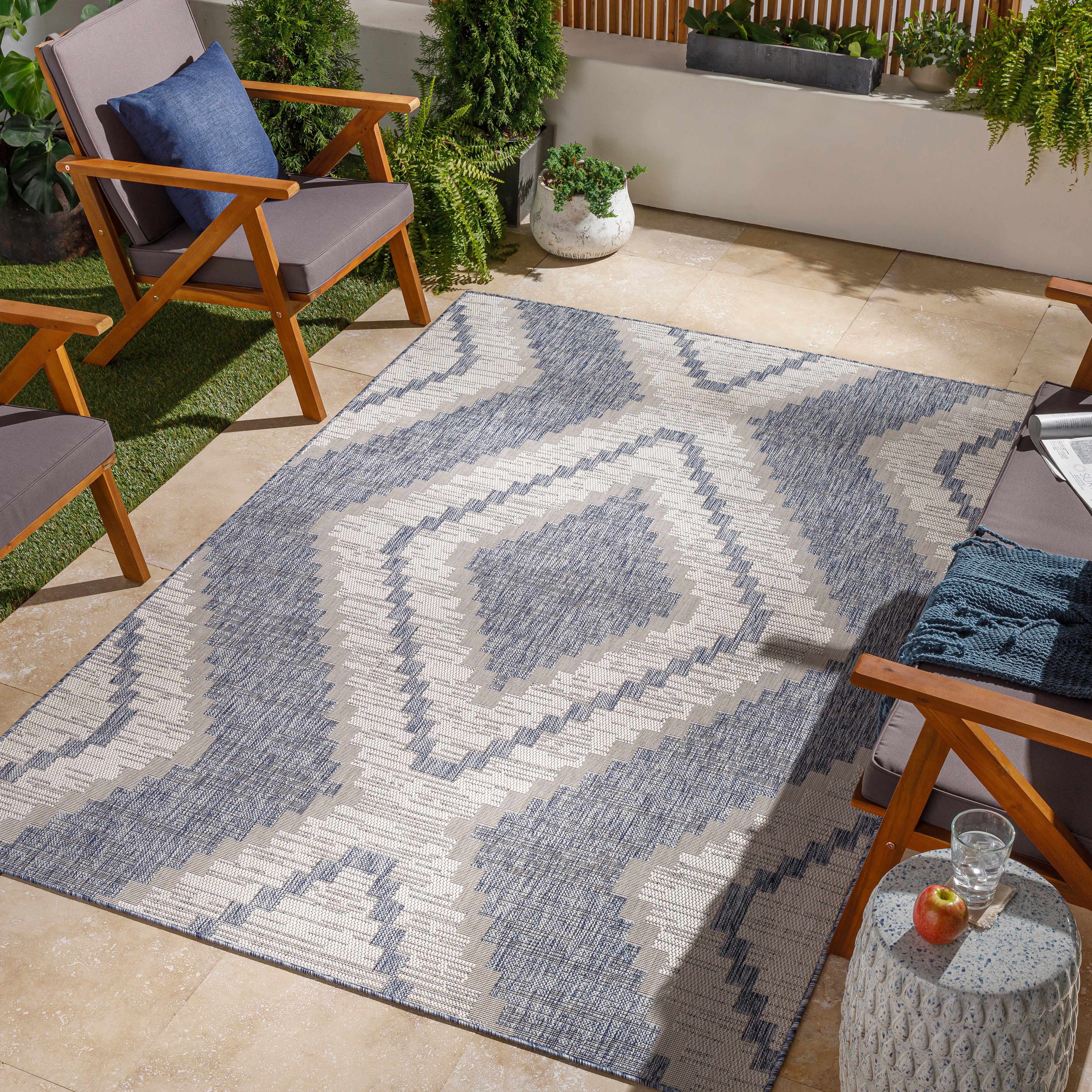 McCrory Pale Blue Flat Rug - Image 2
