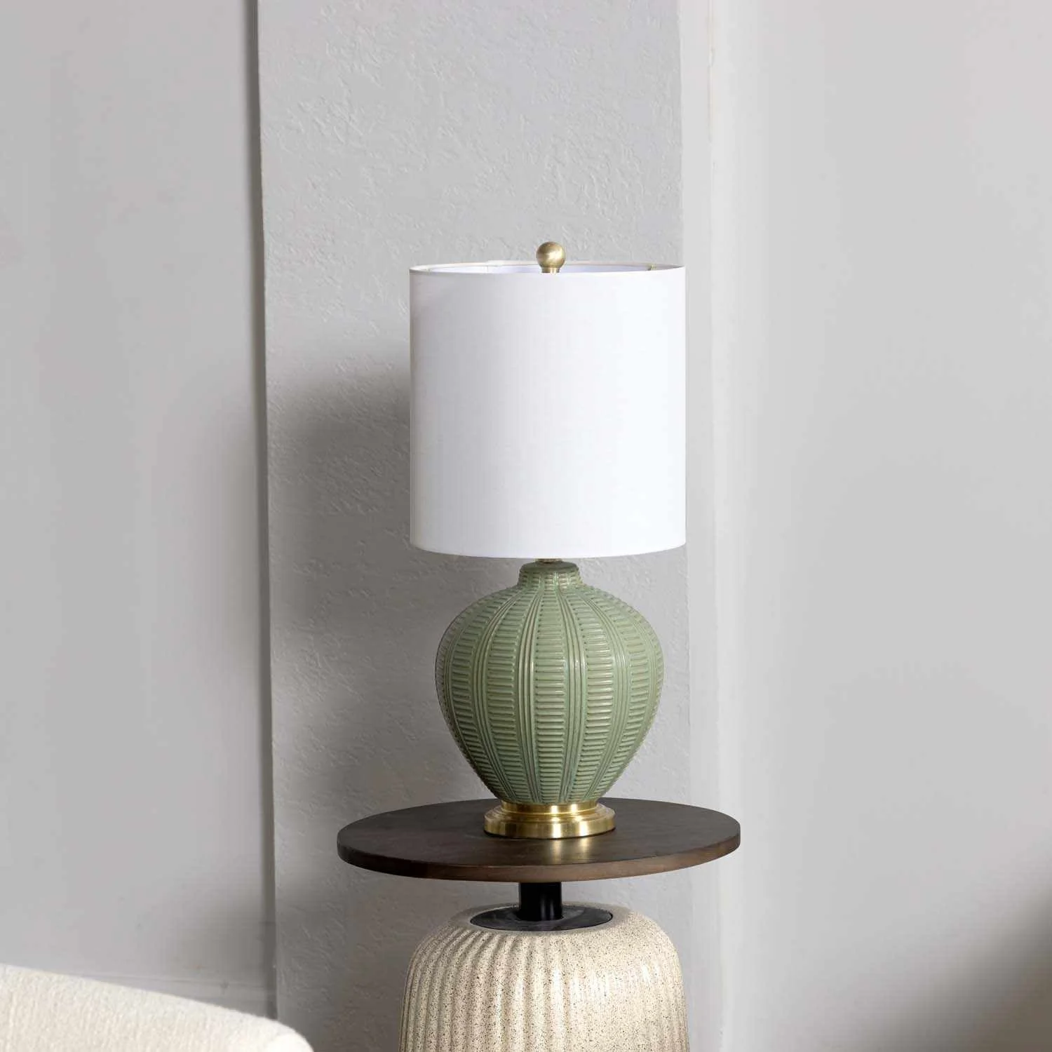 McMurray Green Textured Table Lamp