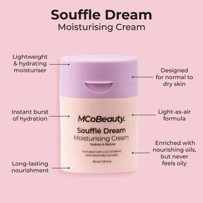 MCoBeauty Souffle Dream Moisturizing Cream 1.01fl oz - Imperfect Box - Image 4