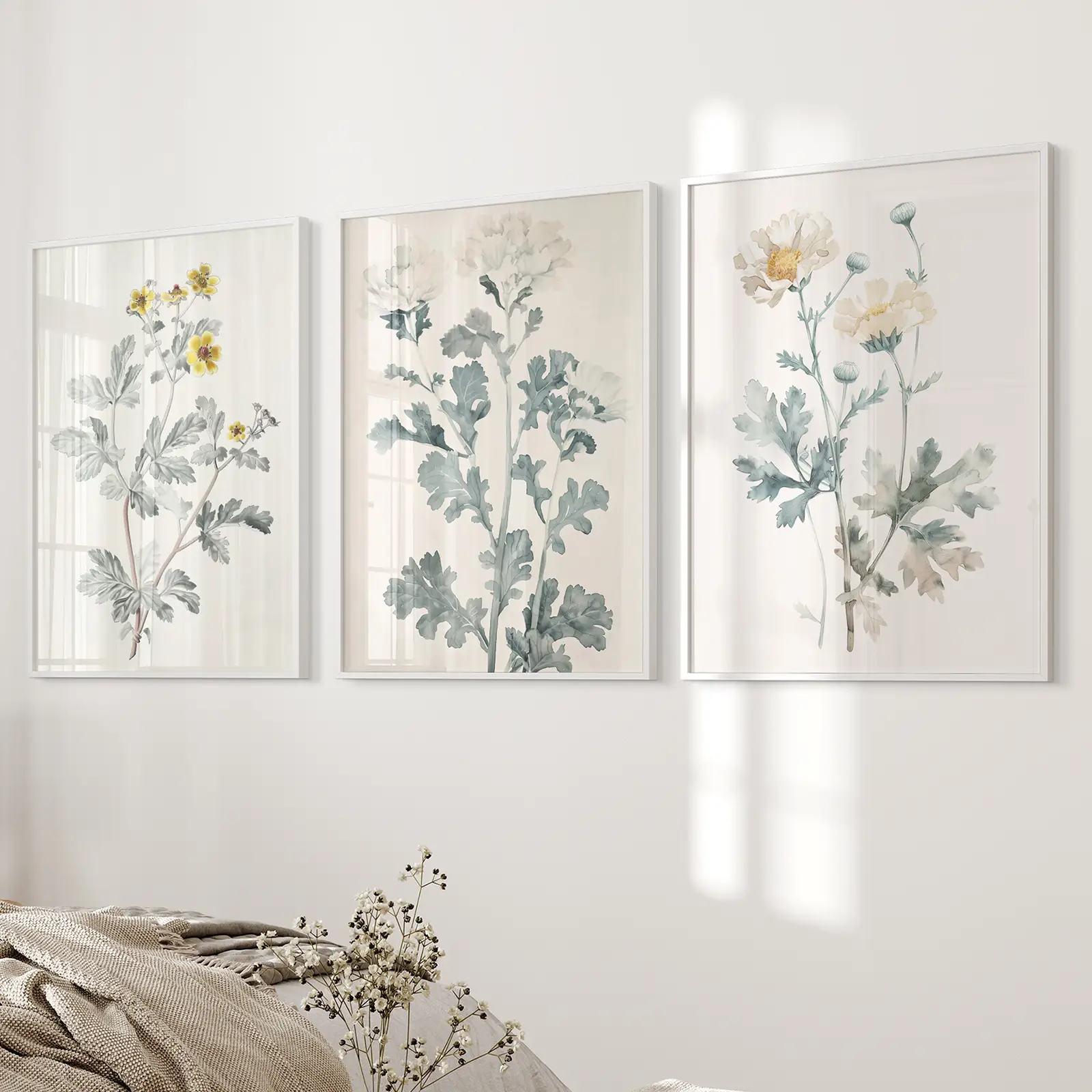 Meadow Flower Watercolor Wall Art Poster Set - Image 2