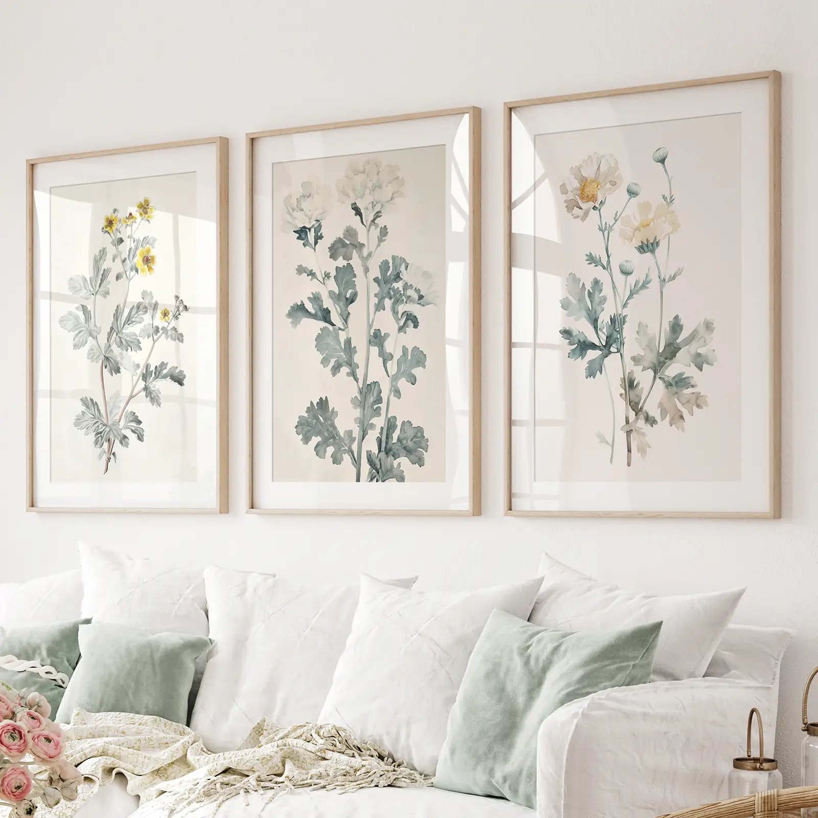 Meadow Flower Watercolor Wall Art Poster Set - Image 5