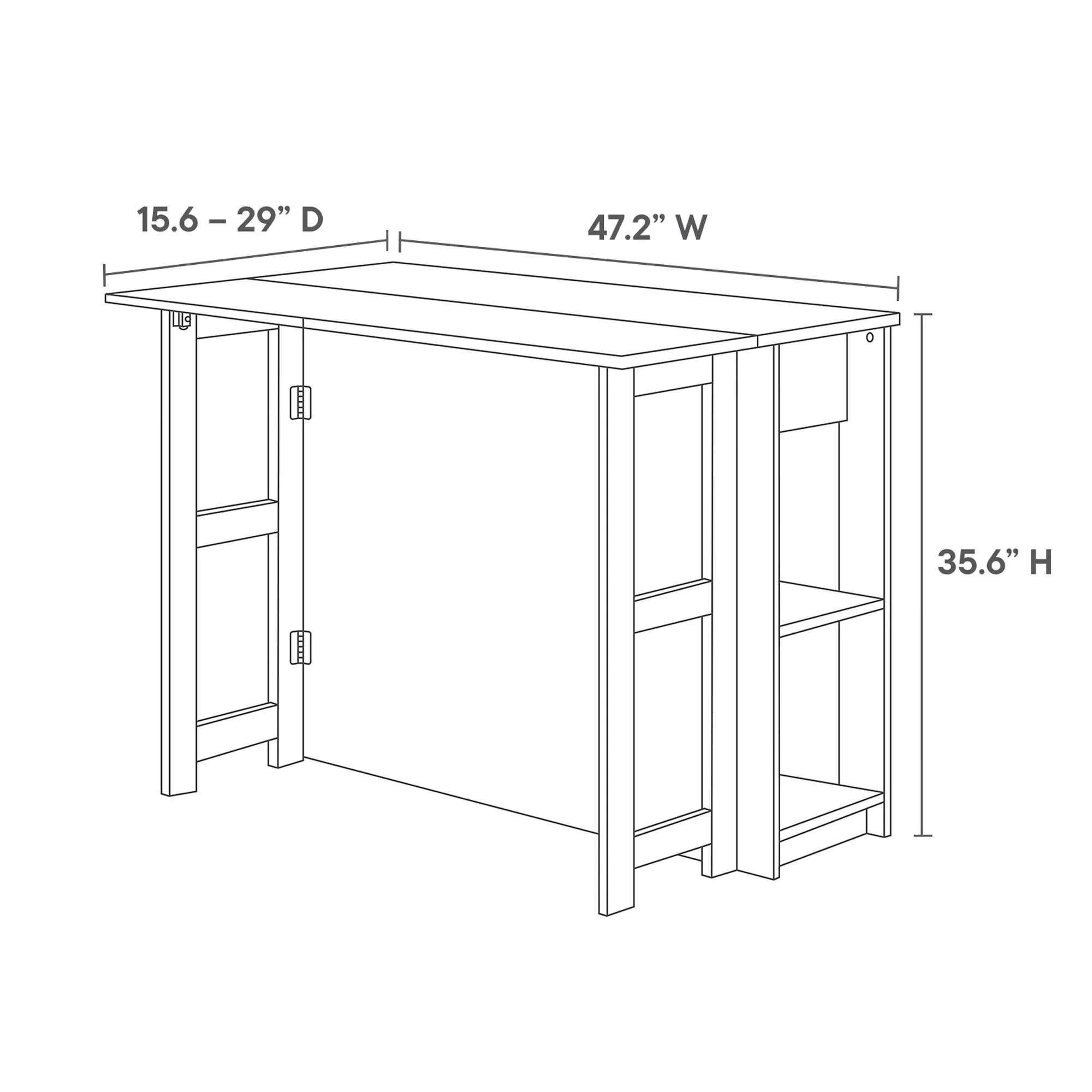 Meadowbrook 3-Piece Kitchen Island and Stool Set - Image 3