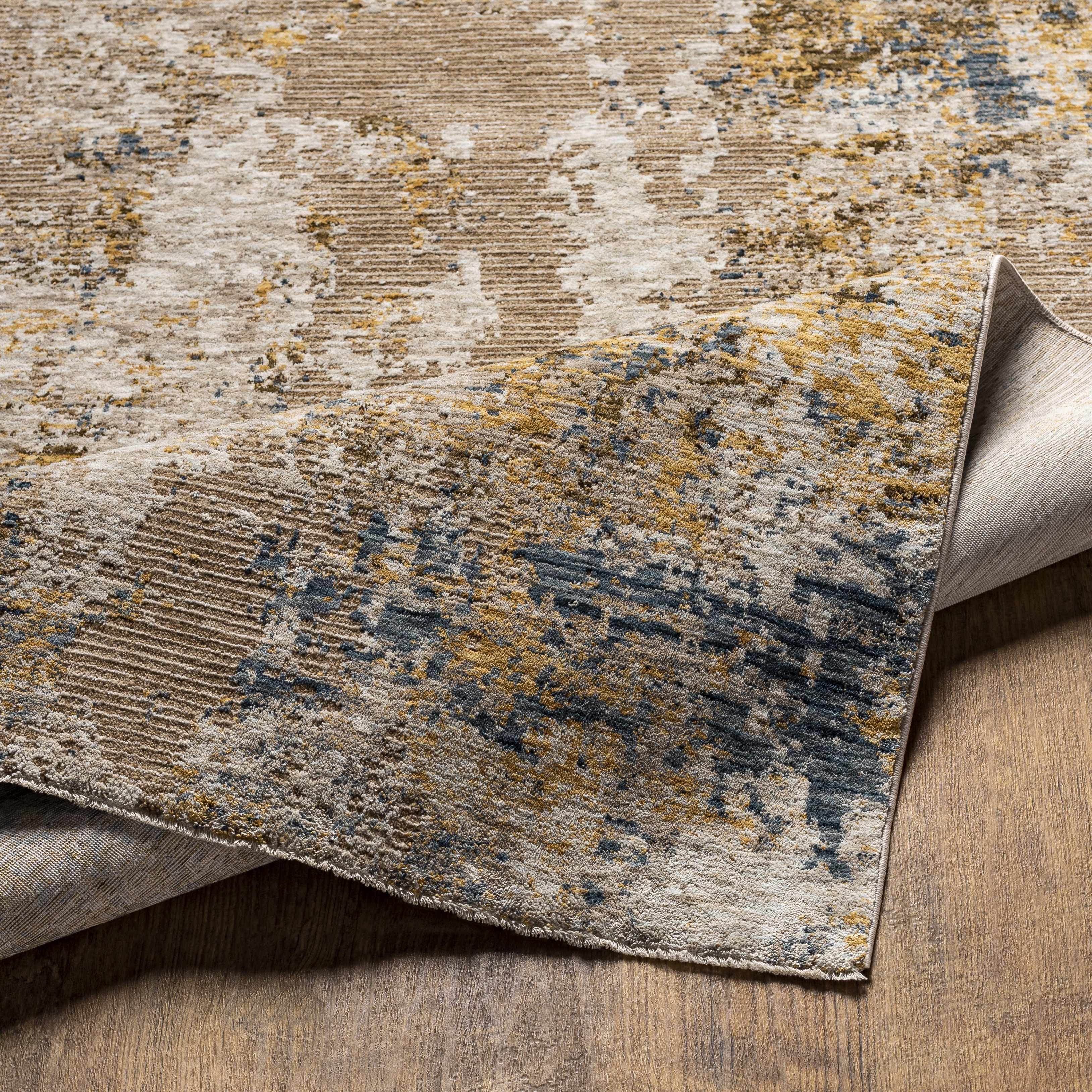 Meads Abstract Mustard Luxe Rug - Image 6