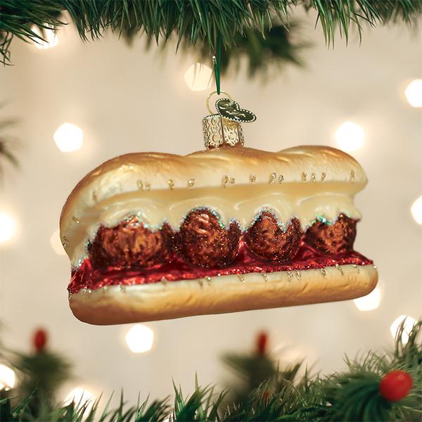 Meatball Sandwich Christmas Ornament