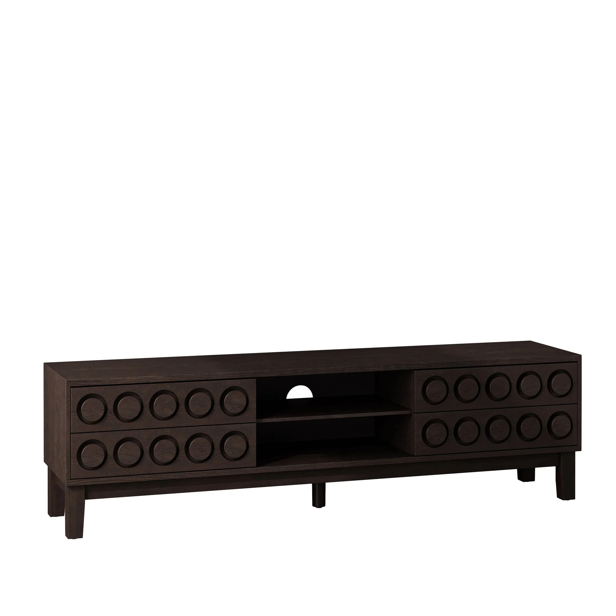 Media Console With 4 Drawers And Cable Management - Image 3