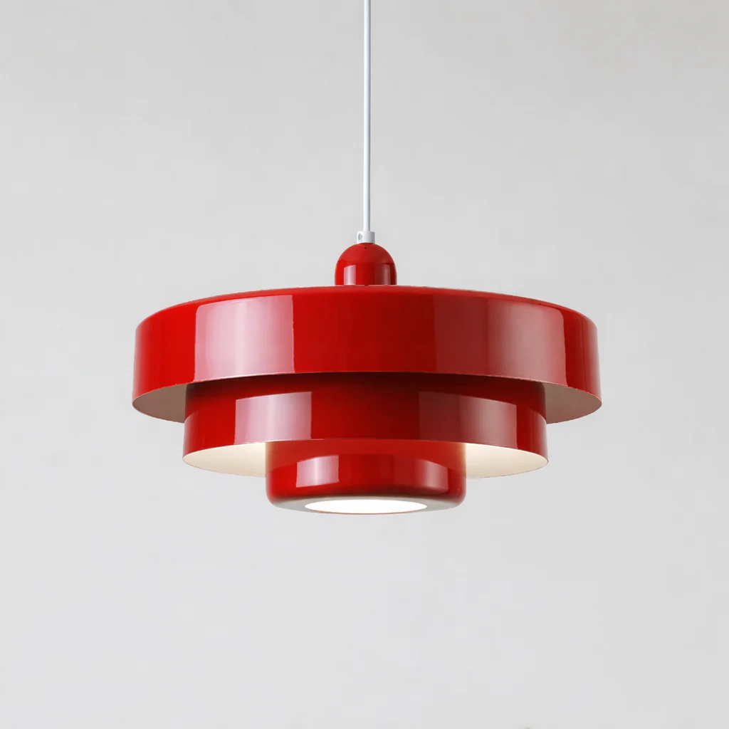Medieval Danish Chandelier Multicolor Retro Pendant Light Orange Ceiling Lamp - Image 10