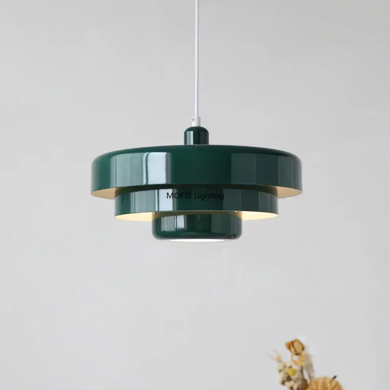 Medieval Danish Chandelier Multicolor Retro Pendant Light Orange Ceiling Lamp - Image 5
