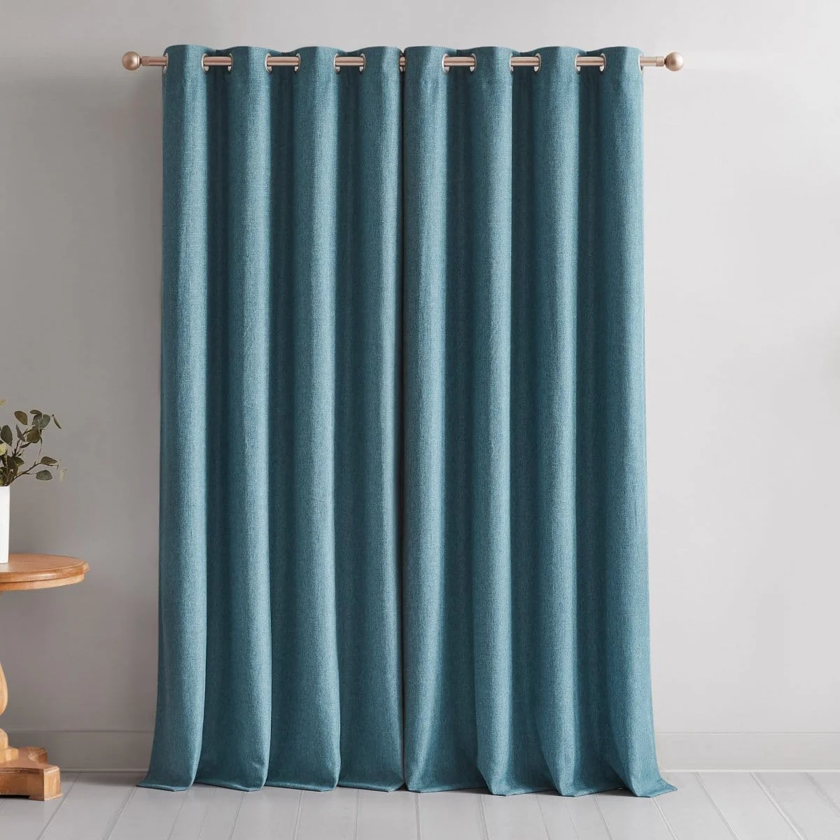 Meena Slub 100% Blackout Window Curtain Panels - Image 2