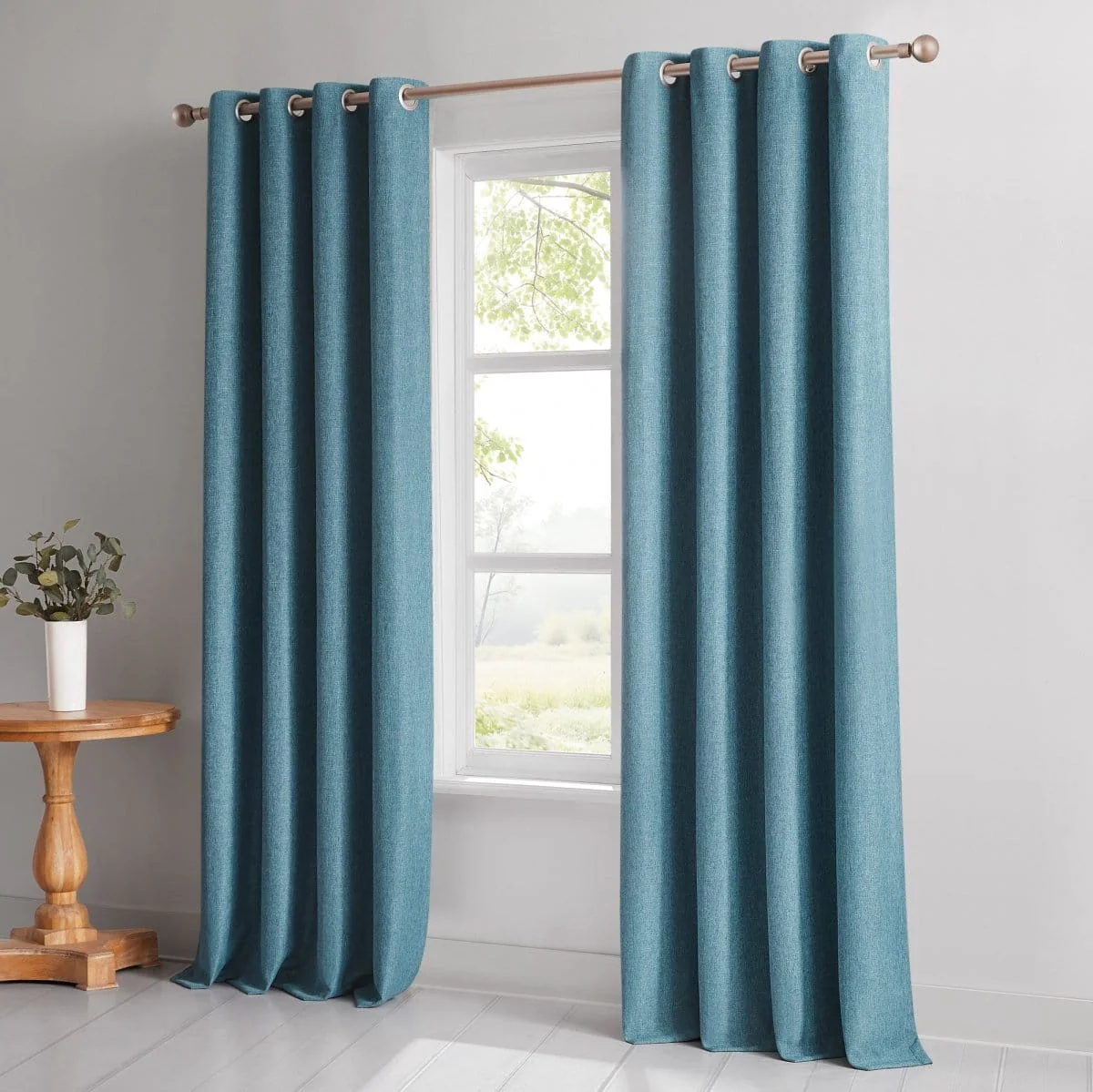 Meena Slub 100% Blackout Window Curtain Panels - Image 3