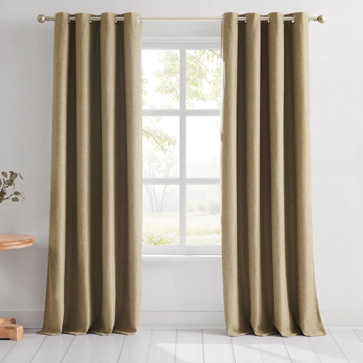 Meena Slub 100% Blackout Window Curtain Panels - Image 7