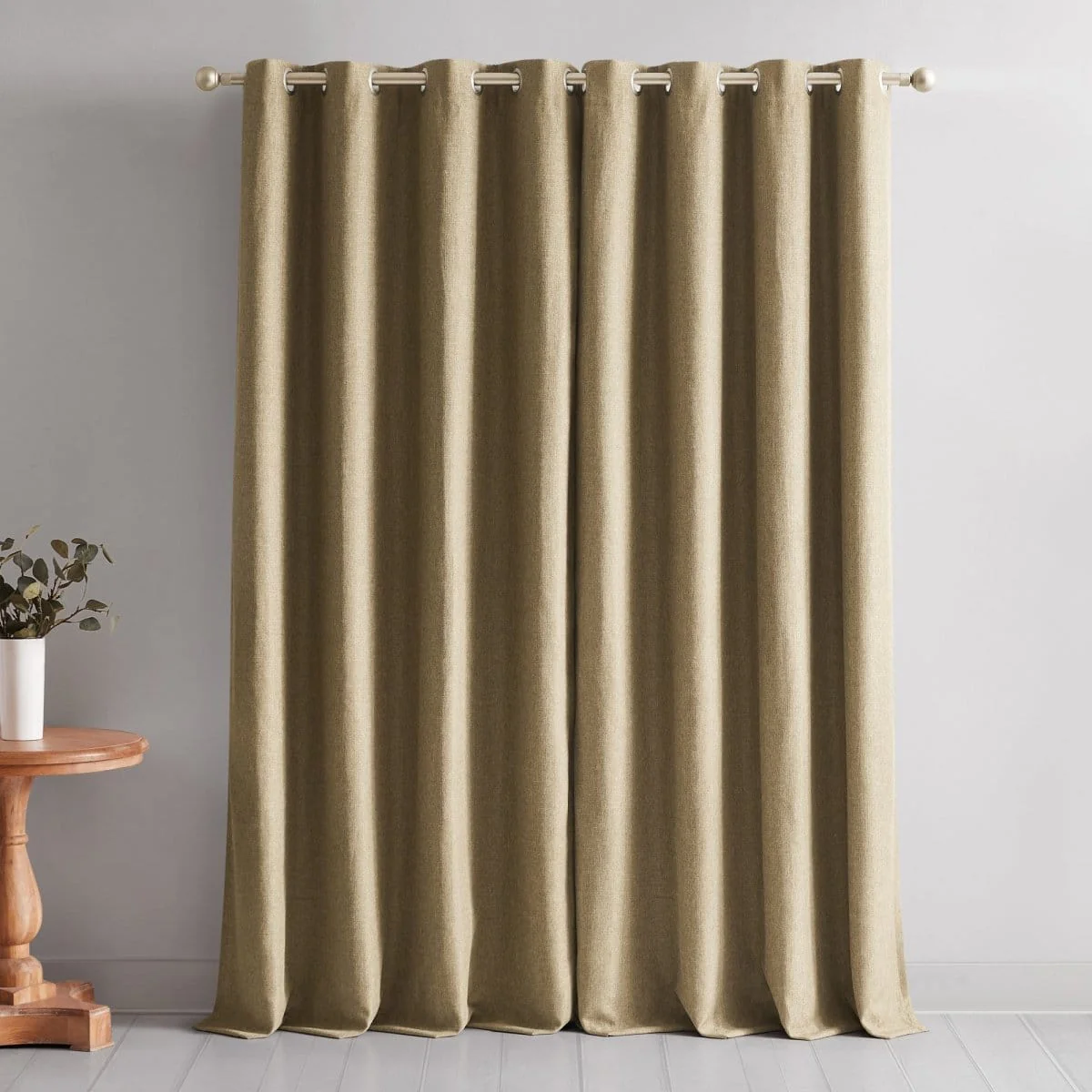 Meena Slub 100% Blackout Window Curtain Panels - Image 8