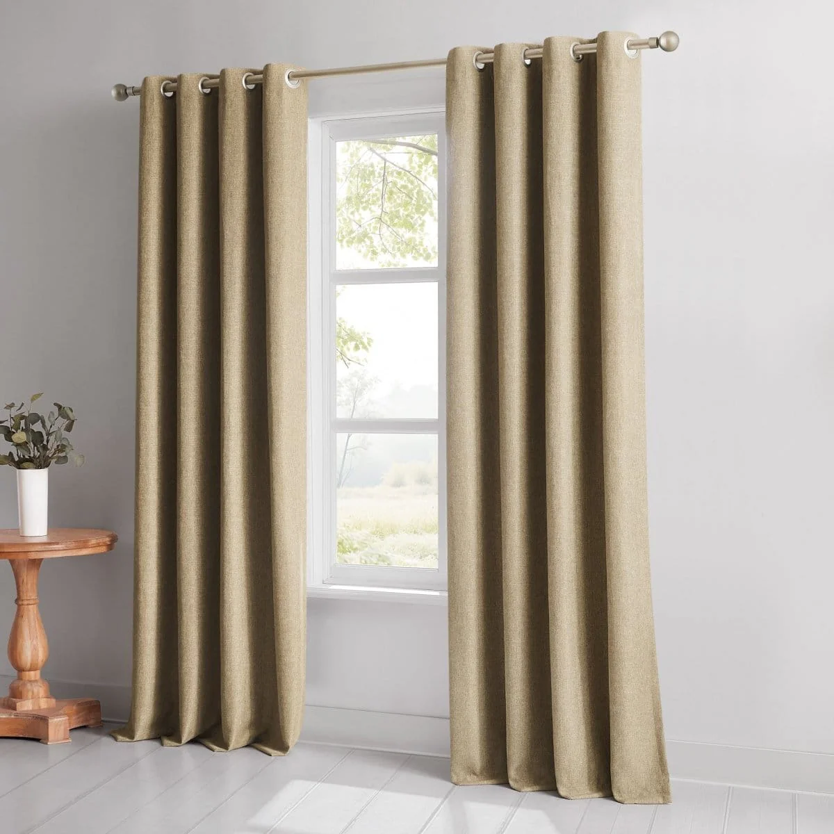 Meena Slub 100% Blackout Window Curtain Panels - Image 9