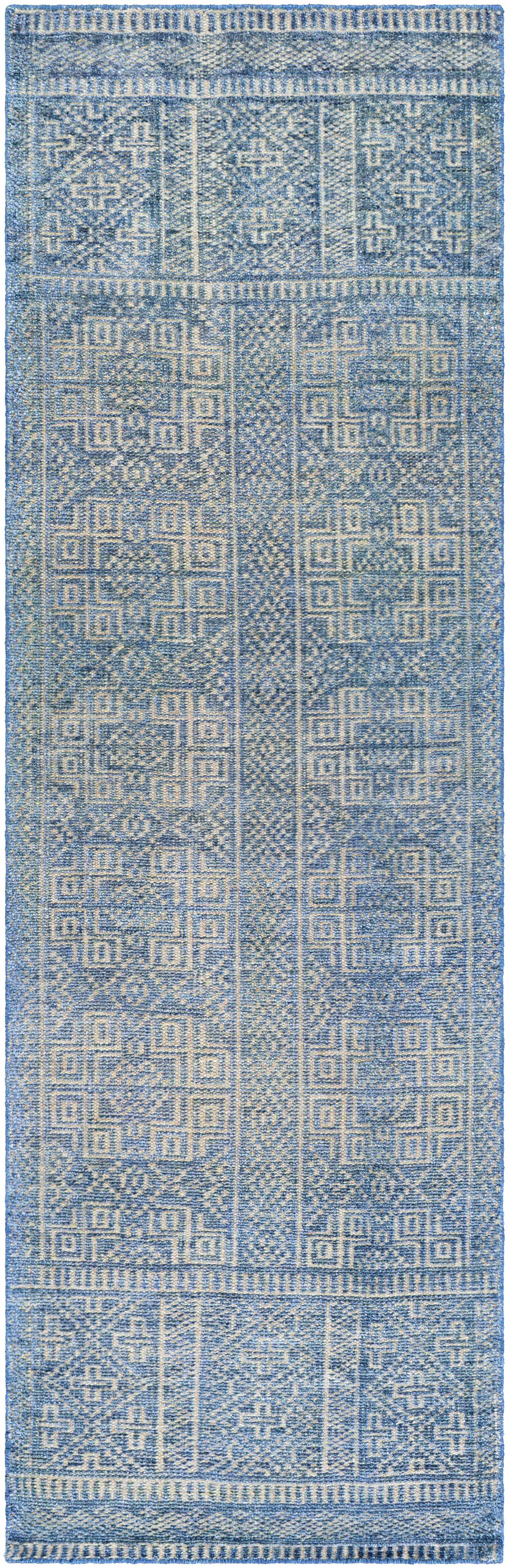 Meigs Blue Premium Viscose&Wool Rug - Clearance - Image 10