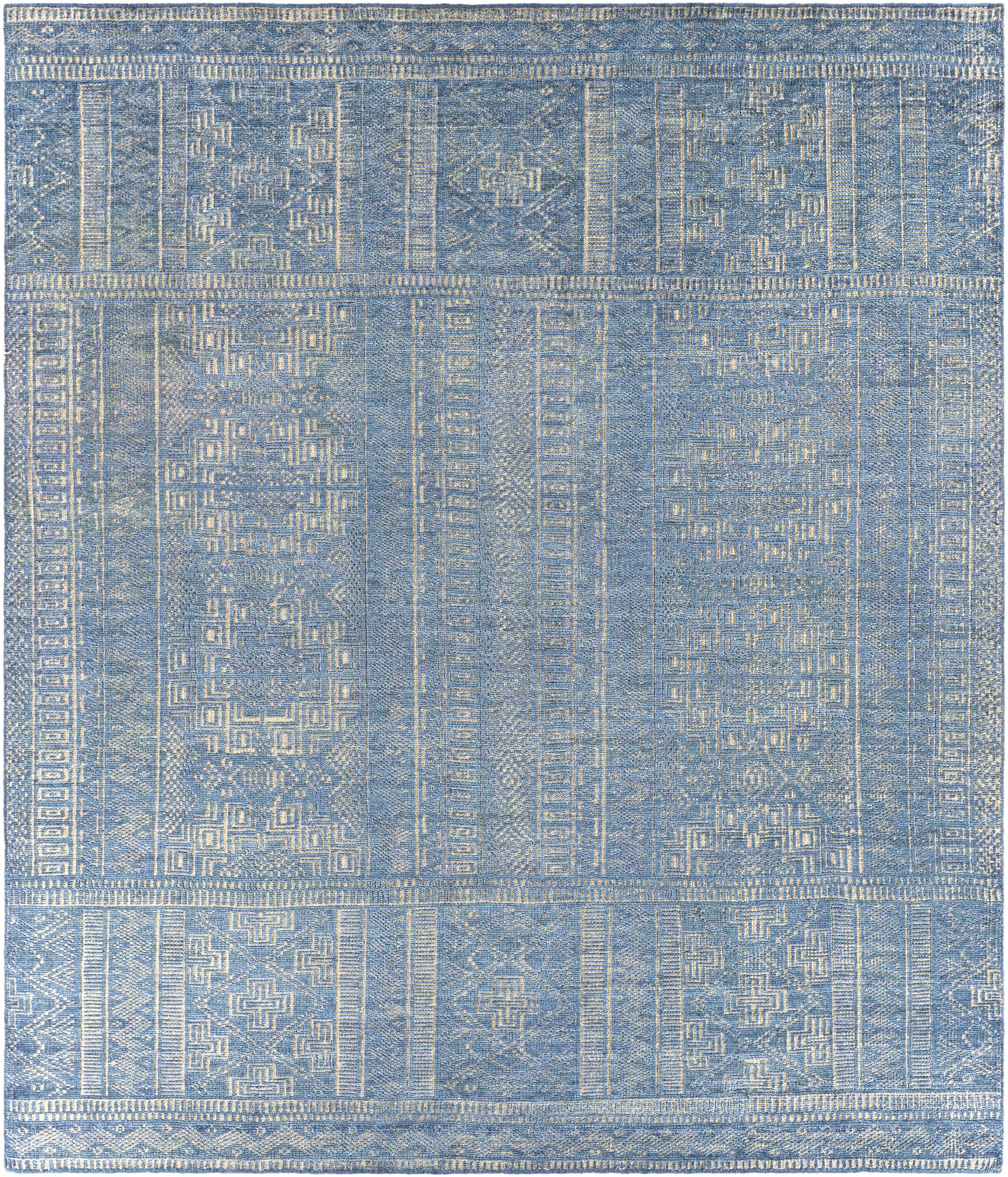 Meigs Blue Premium Viscose&Wool Rug - Clearance - Image 9