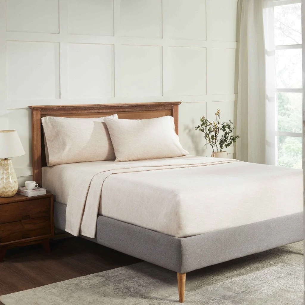 100% Cotton Flannel Sheet Set Warm Two-Toned Melange Deep Pocket - Image 10
