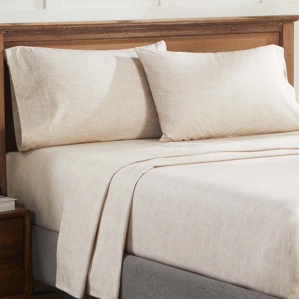 100% Cotton Flannel Sheet Set Warm Two-Toned Melange Deep Pocket - Image 12