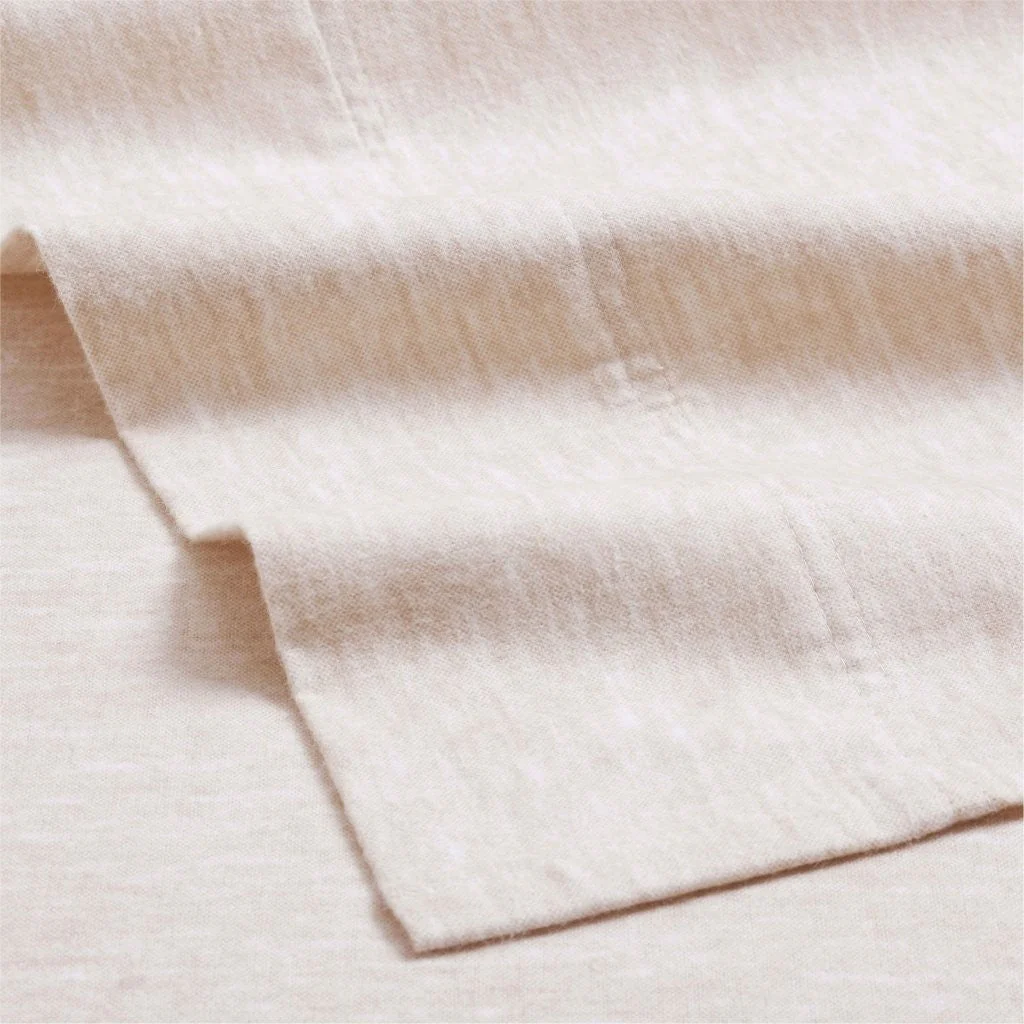 100% Cotton Flannel Sheet Set Warm Two-Toned Melange Deep Pocket - Image 13