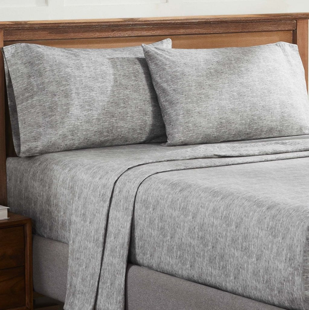 100% Cotton Flannel Sheet Set Warm Two-Toned Melange Deep Pocket - Image 32
