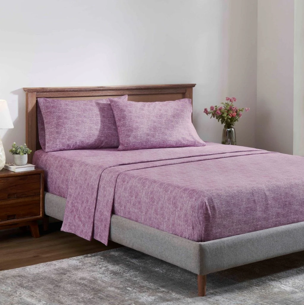 100% Cotton Flannel Sheet Set Warm Two-Toned Melange Deep Pocket - Image 40
