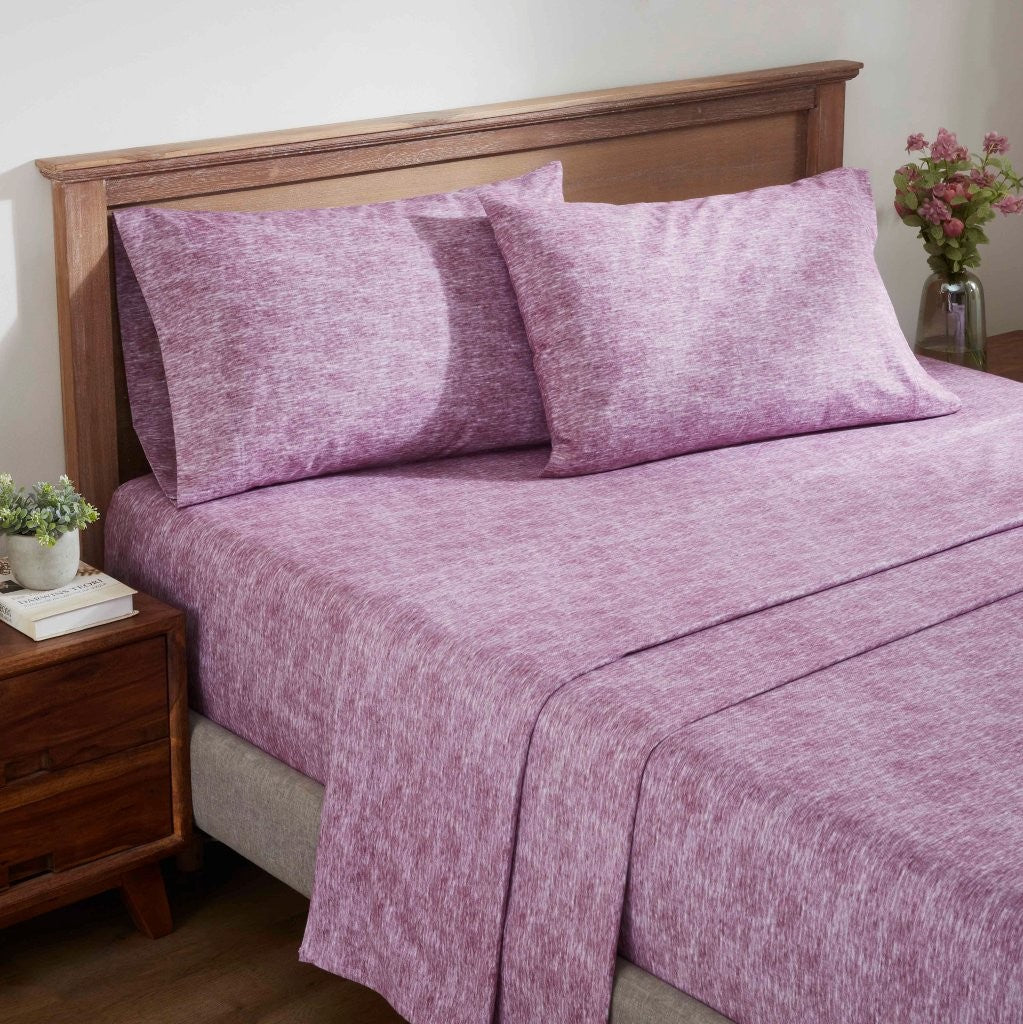 100% Cotton Flannel Sheet Set Warm Two-Toned Melange Deep Pocket - Image 42