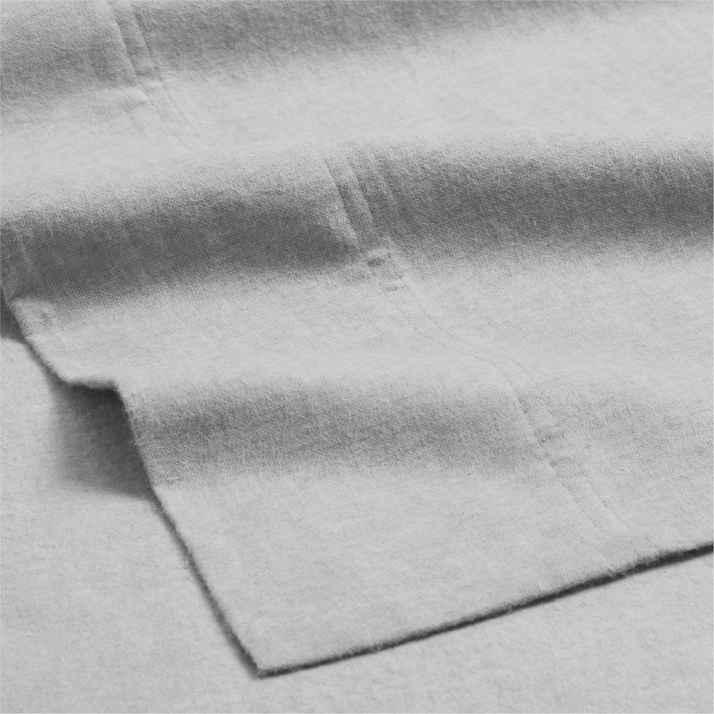100% Cotton Flannel Sheet Set Warm Two-Toned Melange Deep Pocket - Image 52