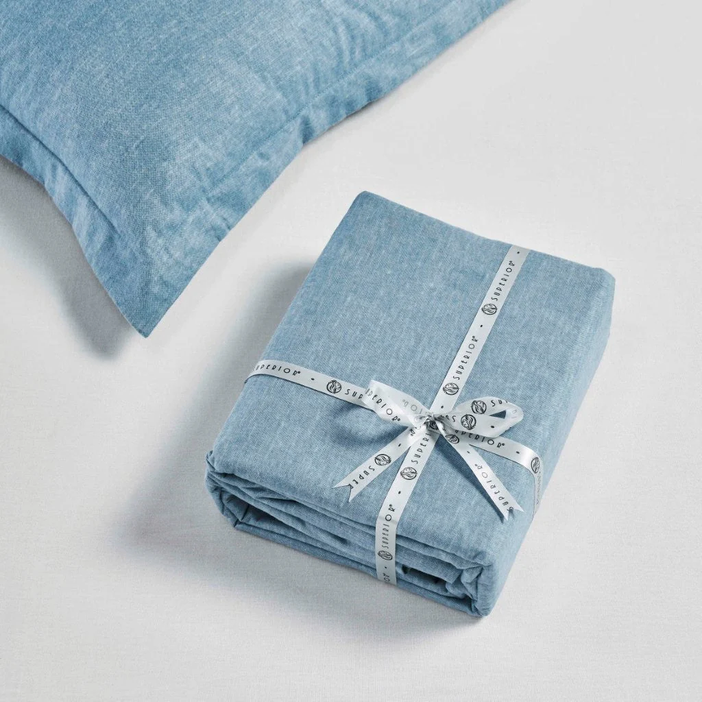 Melange Flannel Cotton Fuzzy Warm Two-Toned Duvet Cover Set - Image 17