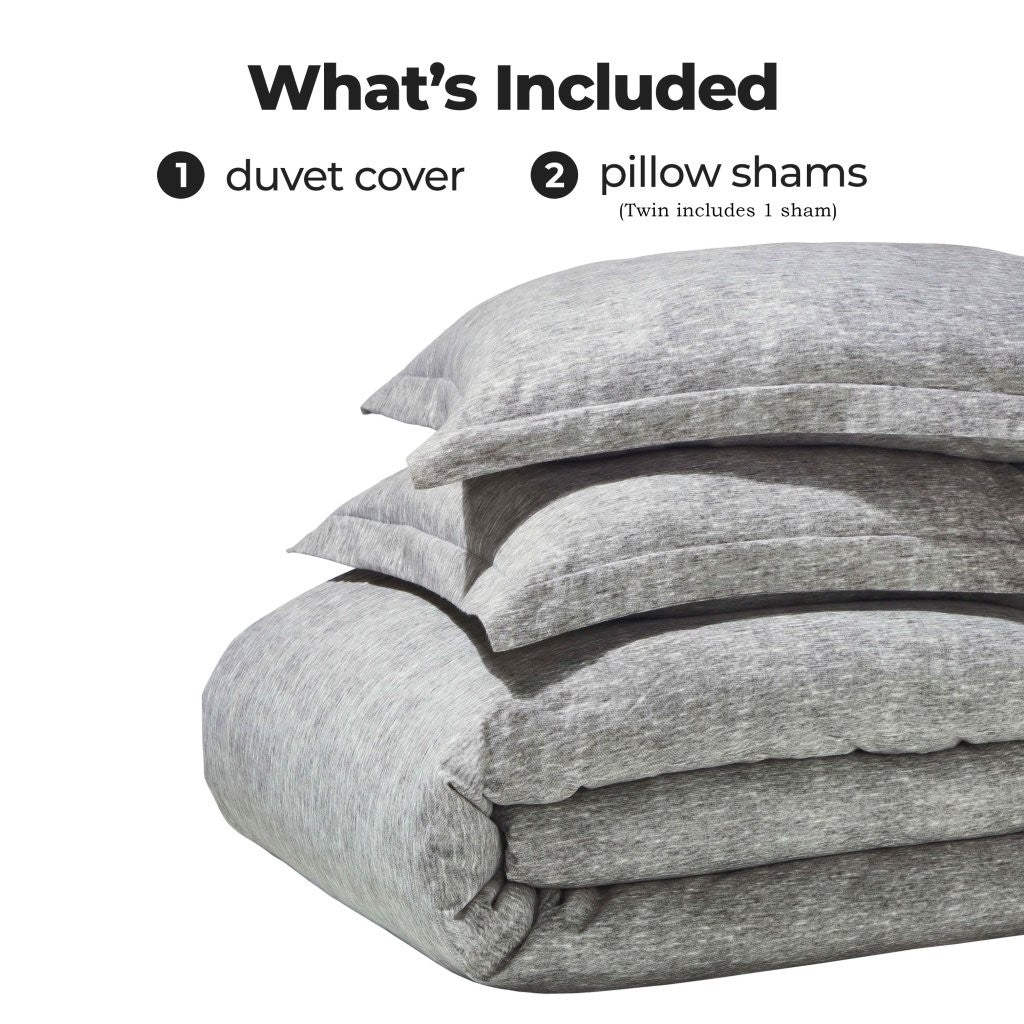 Melange Flannel Cotton Fuzzy Warm Two-Toned Duvet Cover Set - Image 25