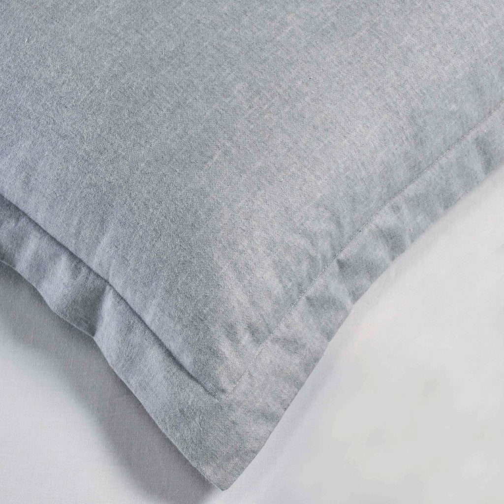 Melange Flannel Cotton Fuzzy Warm Two-Toned Duvet Cover Set - Image 36