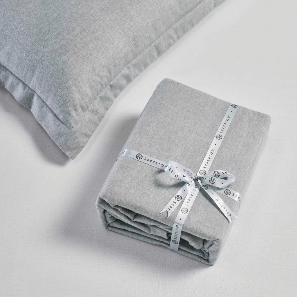 Melange Flannel Cotton Fuzzy Warm Two-Toned Duvet Cover Set - Image 37