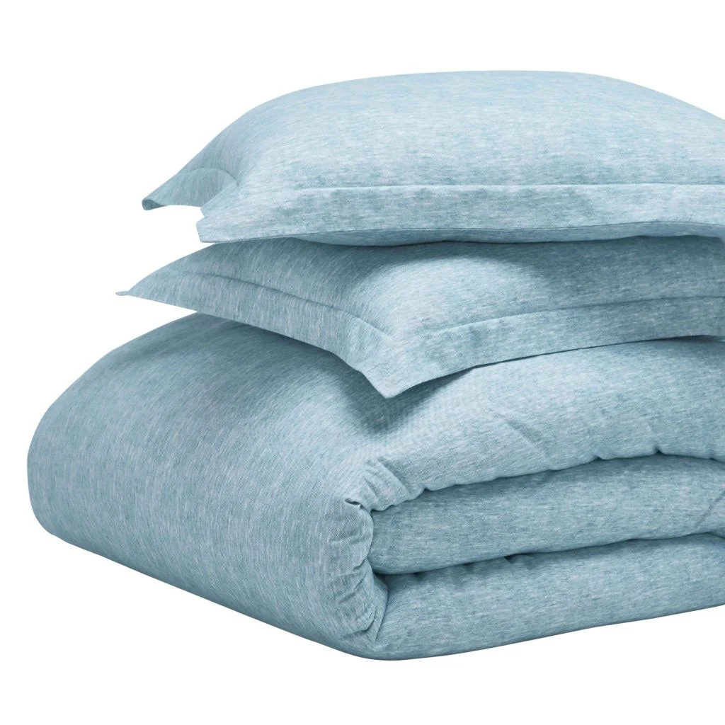Melange Flannel Cotton Fuzzy Warm Two-Toned Duvet Cover Set - Image 42