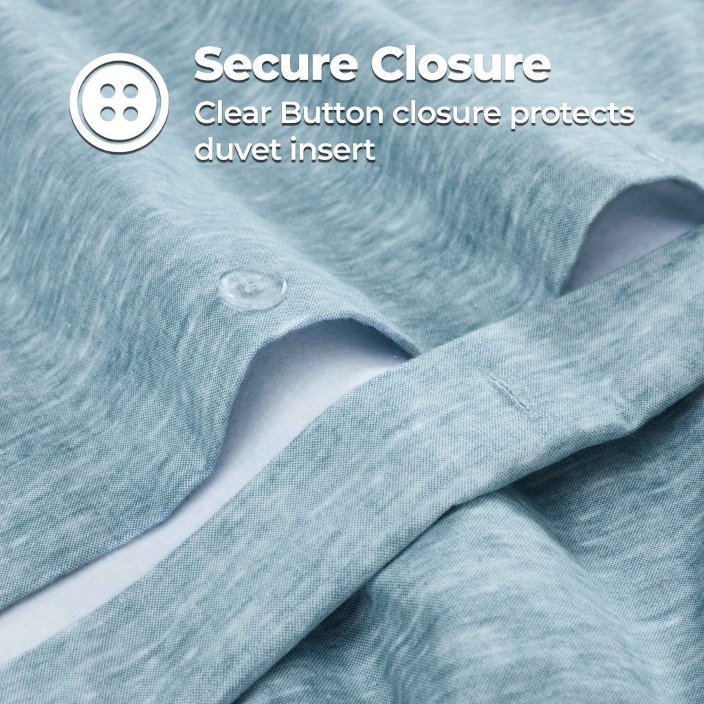 Melange Flannel Cotton Fuzzy Warm Two-Toned Duvet Cover Set - Image 48