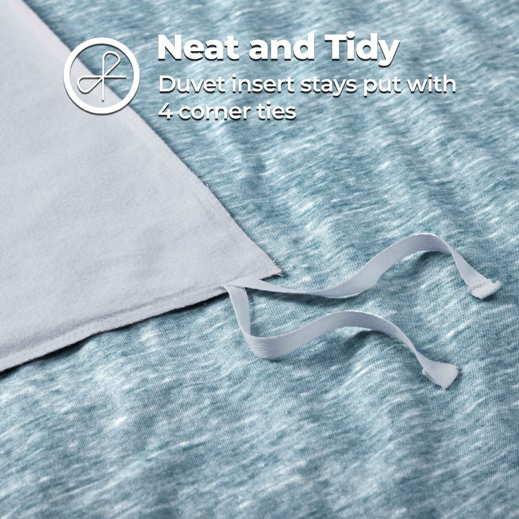 Melange Flannel Cotton Fuzzy Warm Two-Toned Duvet Cover Set - Image 49