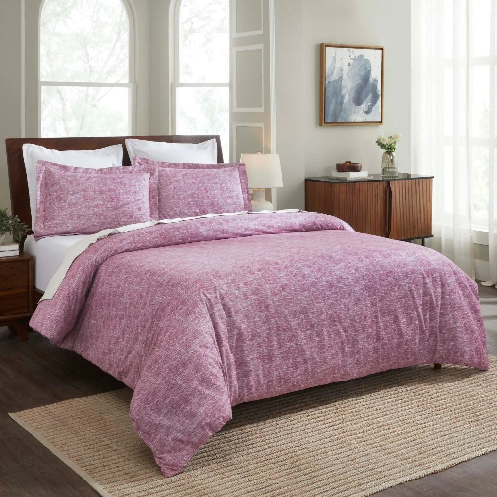 Melange Flannel Cotton Fuzzy Warm Two-Toned Duvet Cover Set - Image 53