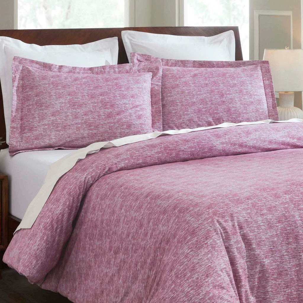 Melange Flannel Cotton Fuzzy Warm Two-Toned Duvet Cover Set - Image 54
