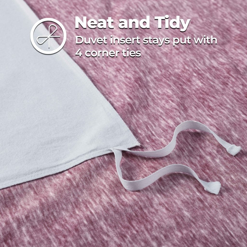 Melange Flannel Cotton Fuzzy Warm Two-Toned Duvet Cover Set - Image 59