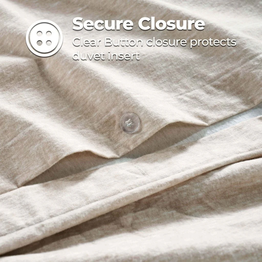 Melange Flannel Cotton Fuzzy Warm Two-Toned Duvet Cover Set - Image 8