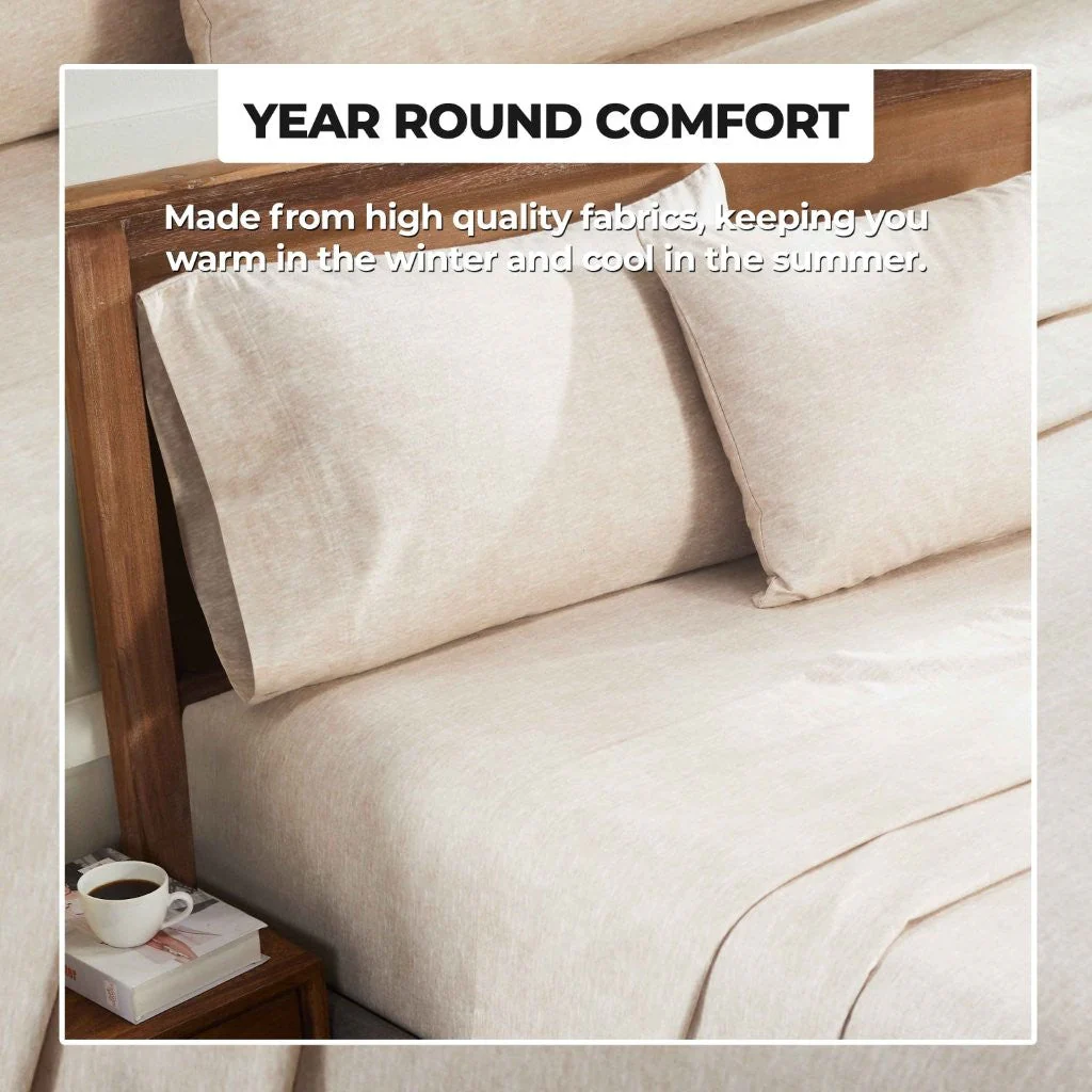 Superior Melange Flannel Cotton Two-Toned Fuzzy Pillowcases, Set of 2 - Image 3
