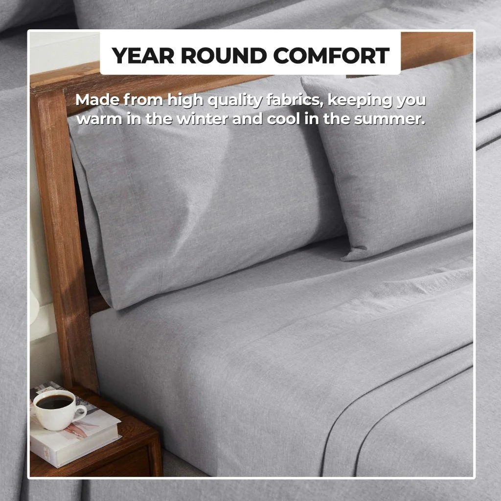 Superior Melange Flannel Cotton Two-Toned Fuzzy Pillowcases, Set of 2 - Image 35