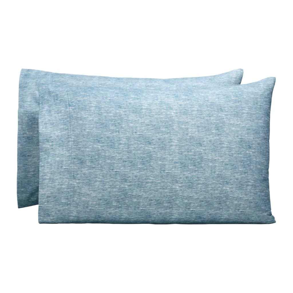 Superior Melange Flannel Cotton Two-Toned Fuzzy Pillowcases, Set of 2 - Image 42