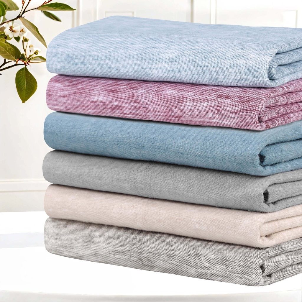 Superior Melange Flannel Cotton Two-Toned Fuzzy Pillowcases, Set of 2 - Image 49