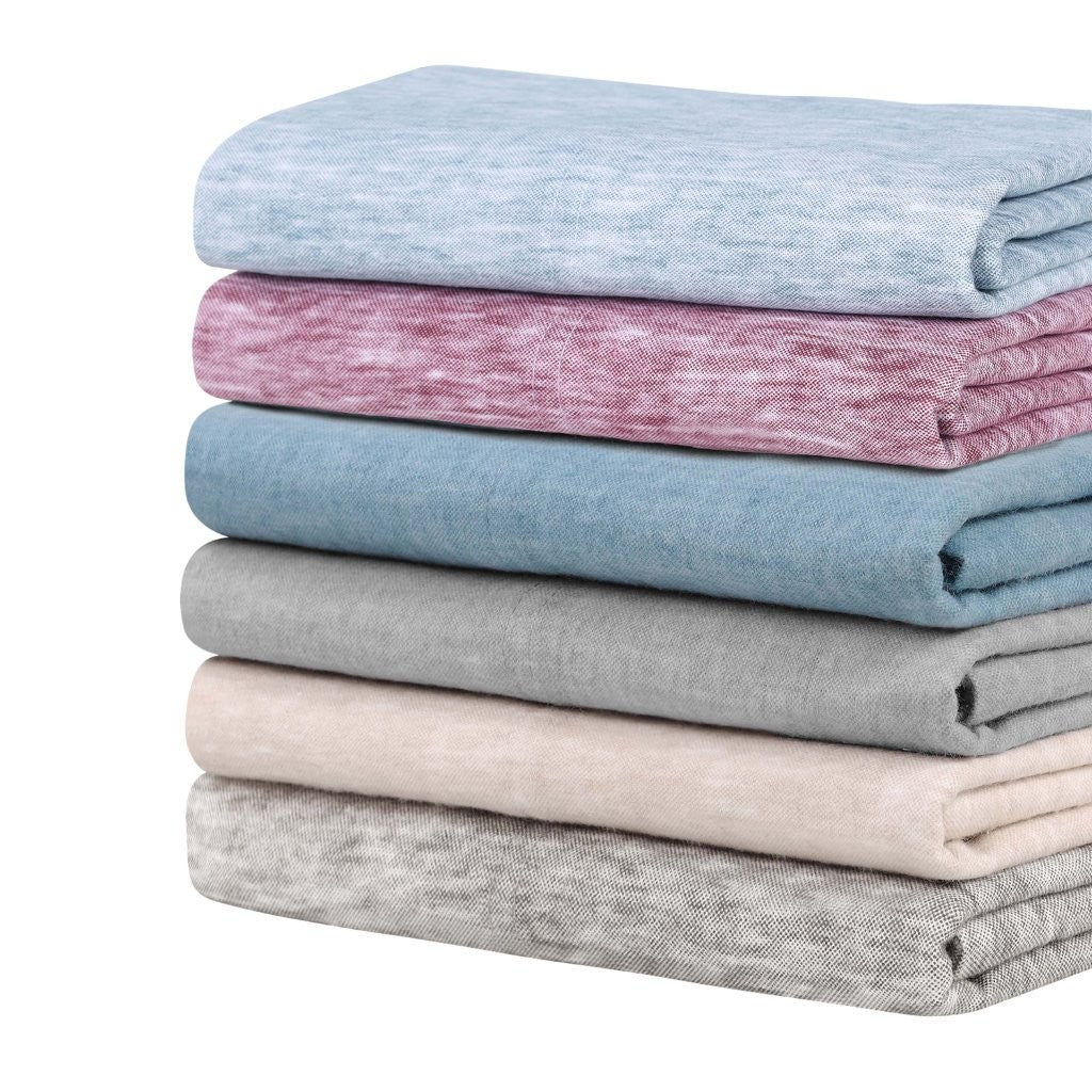 Superior Melange Flannel Cotton Two-Toned Fuzzy Pillowcases, Set of 2 - Image 50