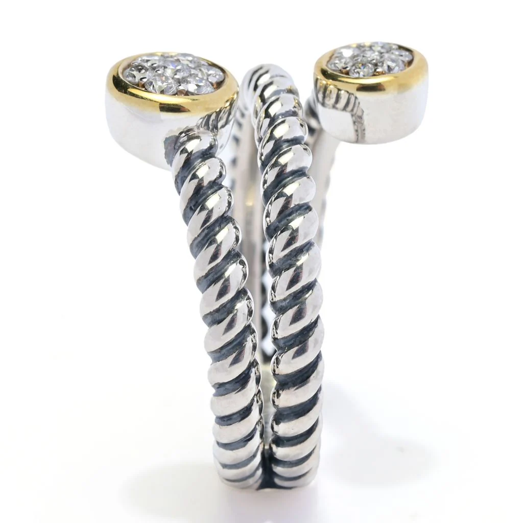 Melodia Diamonds 18K Vermeil 0.23ctw Cultured Diamond Wrap Around Ring - Image 2