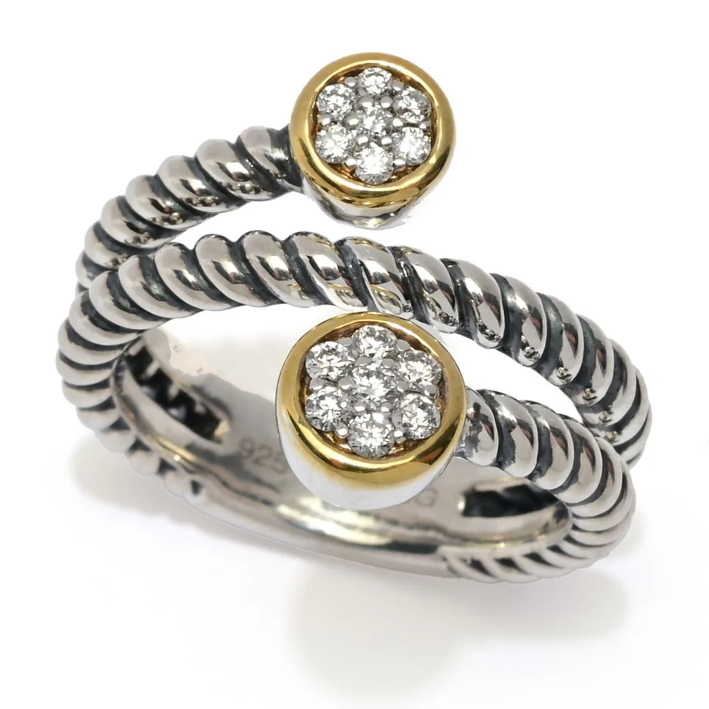 Melodia Diamonds 18K Vermeil 0.23ctw Cultured Diamond Wrap Around Ring - Image 3