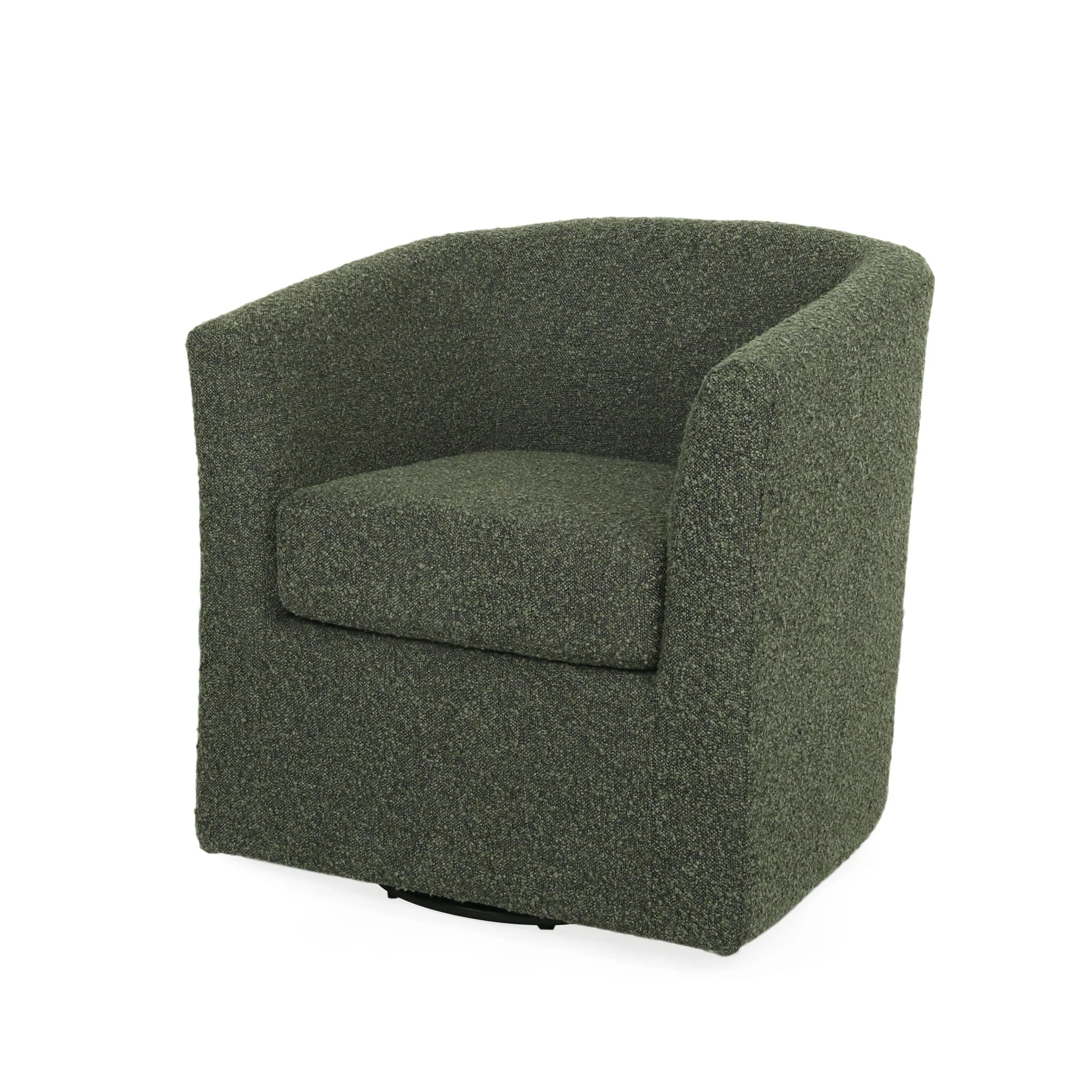 Melodize Swivel Club Chair With Barrel Shape Design - Image 2