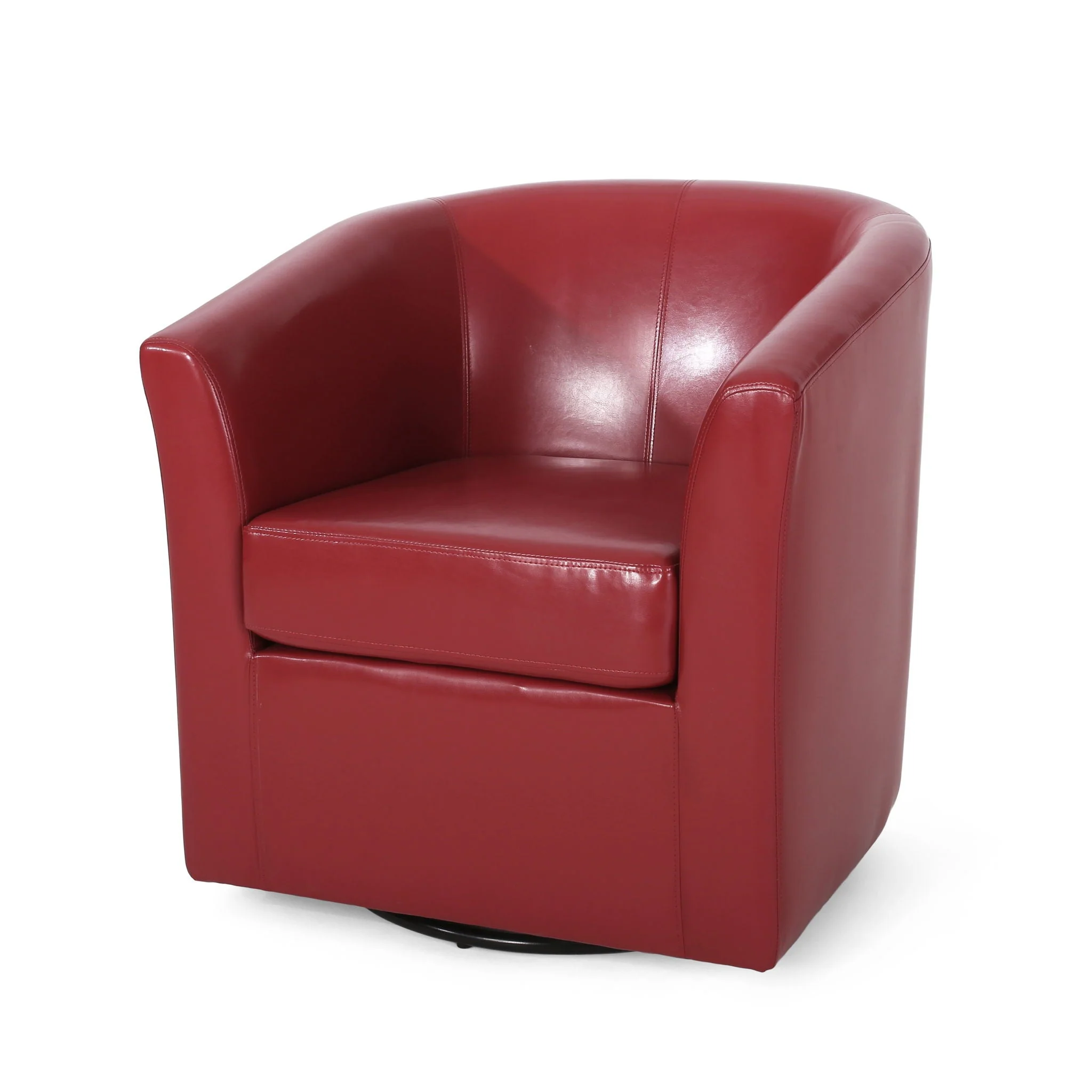 Melodize Swivel Club Chair With Barrel Shape Design - Image 4